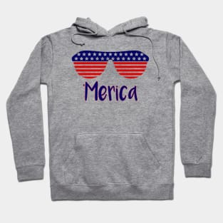 Merica american flag sunglasses 4th of july t-shirt Hoodie